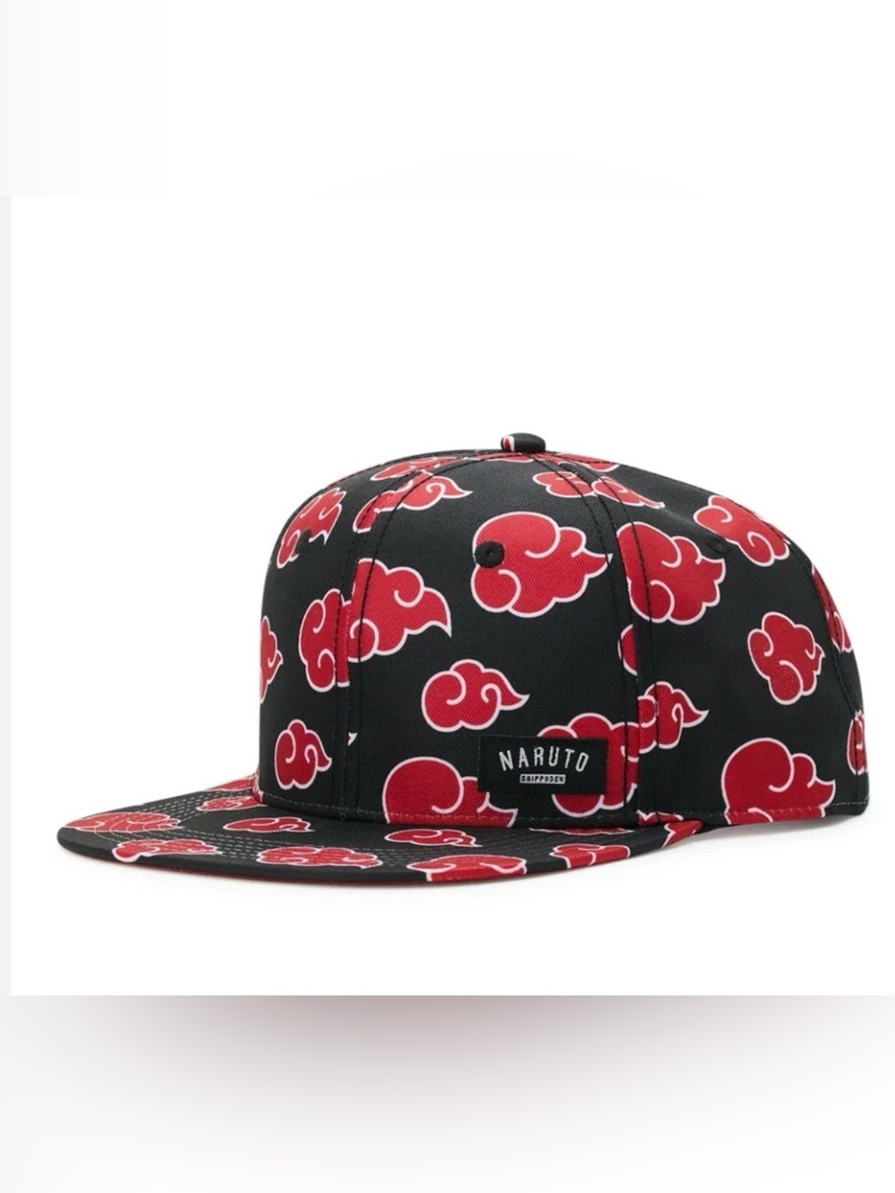 Naruto Black & Red Akatsuki Pattern Snapback Hat
